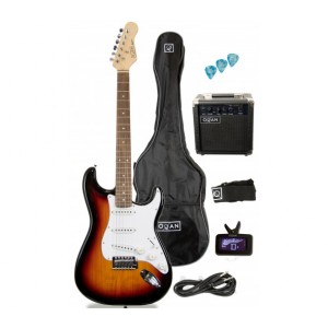 Kit Guitarra Elétrica Oqan QGE ST25SB
